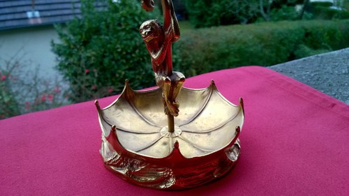Cendrier art nouveau bronze - cendrier, en