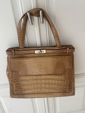 Sac à main cuir façon croco