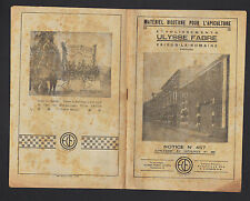 VAISON-la-ROMAINE (84) MATERIEL pour APICULTEUR ,RUCHES "Ulysse FABRE" CATALOGUE