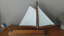  maquette de bateau en bois longueur  60cm Coque Art Populaire Marine Thonier