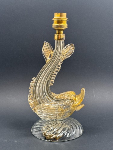Ancien pied lampe dauphin - ancien,