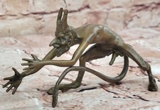 Bronze Autrichien Érotique Démon Satyre Diable Sculpture Vintage Figurine Art