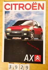 CITROEN AX 10 E RE 11 RE TRE 14 TRS GT SPORT 14 TZS Prospectus Fr 10 pages  7/88