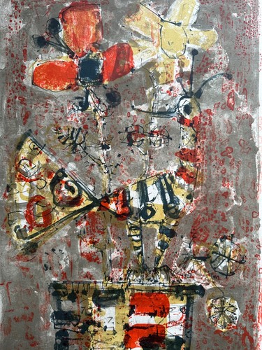 Ancienne lithographie aizpiri - lithographie,