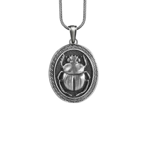 Collier scarabée argent