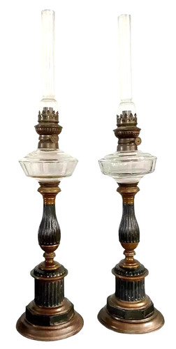 Paire lampes huile - lampes, à