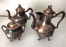 Ancien Service Métal Argenté