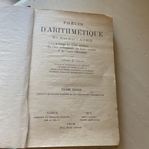 Livre ancien arithmétique - livre, d
