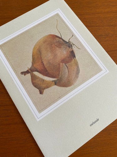 Swissair economy class menu - economy,