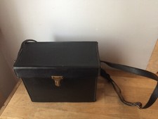 vintage malette rigide cuir bandoulière pour appareil photo et objectifs Canon