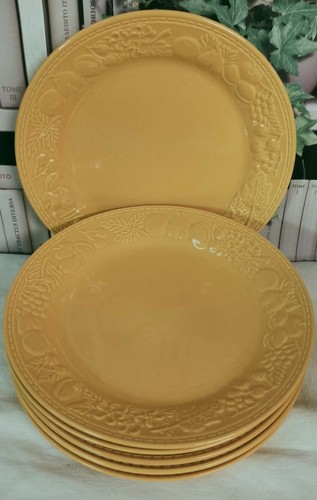 Assiettes dessert jaune - 6,