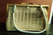 Grand Sac Panier Vintage Osier