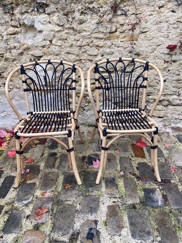 Lot chaises bambou -  chaises,