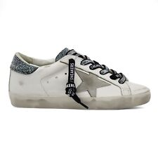 Golden Goose Superstar Classique Baskets Cuir Avec Swarovski Blanc - Neuf