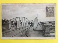 CPA RARE Companhia de MOZAMBIQUE Chivege Bridge BEIRA Chaise à porteur sur RAIL