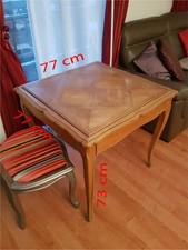 TABLE DE JEUX EN MERISIER PLATEAU REVERSIBLE 