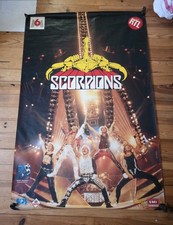 TRÈS GRANDE RARE  AFFICHE VINTAGE GROUPE HARD ROCK SCORPIONS "SAVAGE AMUSEMENT" 