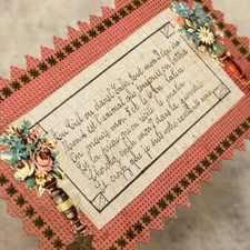 CARTE BRODERIE RÉBUS FAIT