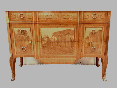 Commode réseaux louis xv - réseaux,