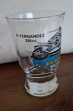Verre vintage Ecurie Moto Société PERNOD pilote FERNANDEZ