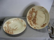 Lot de 2 assiettes Sepia Gien