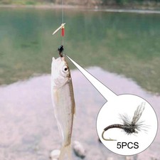 Lot de 5 mouches de pêche à