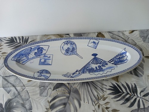 Grand plat poisson - plat, décor
