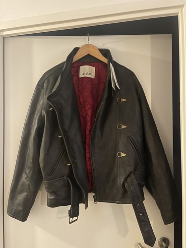 Veste cuir isabel marant - en,