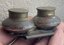 Petit Double Encrier De Voyage