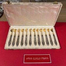 ÉPLUCHES ORANGE MANCHE ARGENT MINERVE SPATULE VERMEIL TBE NO CHRISTOFLE