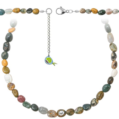 Collier jaspe océan - en,