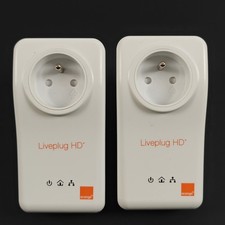 Lot 2 Prises Adaptateurs CPL Orange Liveplug HD+ / 200 Mbps