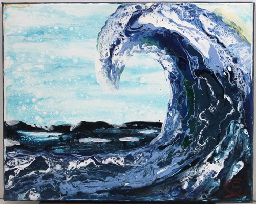 Peinture vague ooak - la,