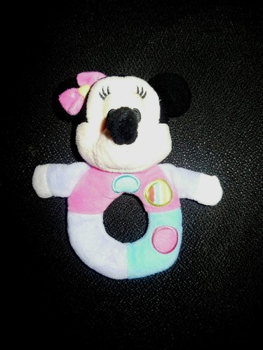 Doudou hochet minnie - doudou, bleu