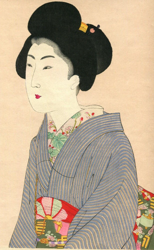 Ancienne estampe japonaise - estampe, sur