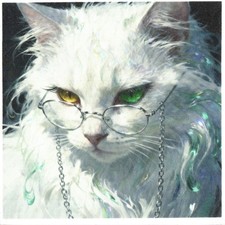 ♫ Serviettes en papier chat aux lunettes. Paper napkins cat with glasses ♫