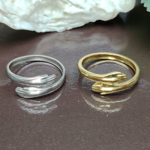 Bague ajustable mains - bague,