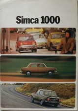 Brochure SIMCA 1000 . 1000 LS