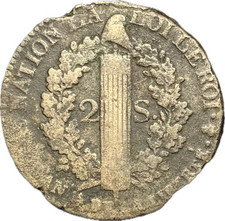#F0306 France : 2 Sols 1792 A