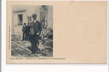 BIARRITZ : joueur de tchurula et tambourin - tres bon etat