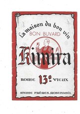 2 Buvards publicitaires anciens thème alcool vins Kimira