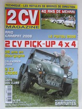 2 CV MAGAZINE n°64 /2 CV pick-up 4X4/raid KAARPAT/40 ans de Méhari/2 CV cross