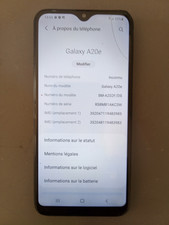 Samsung a20e A202F Tactile Fissuré. Fonctionnel 100%