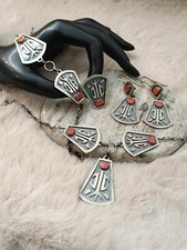 Parure Argent Massif Et Corail