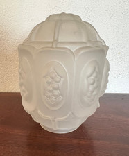 Abat-jour verre Art Déco dépoli Ht 16.5*Ø 7.5 cm