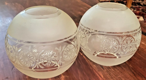 Paire globes lampe à - de,