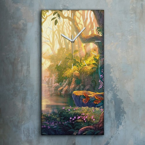 Horloge murale sur toile - , 30x60