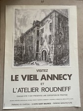 Affiche visitez le vieil Annecy et l’atelier Roudneff.