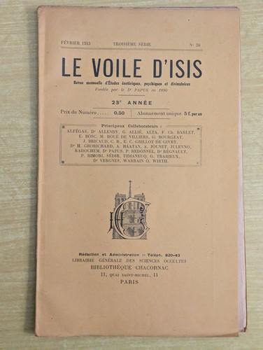 Voile isis fév 1913 - voile, d'isis