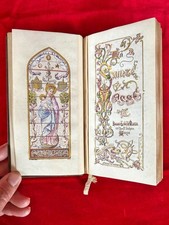 Exceptionnel livre de messe ancien – enluminures à l’or – coffret cuir 1893